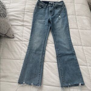 Risen Straight Leg Jeans